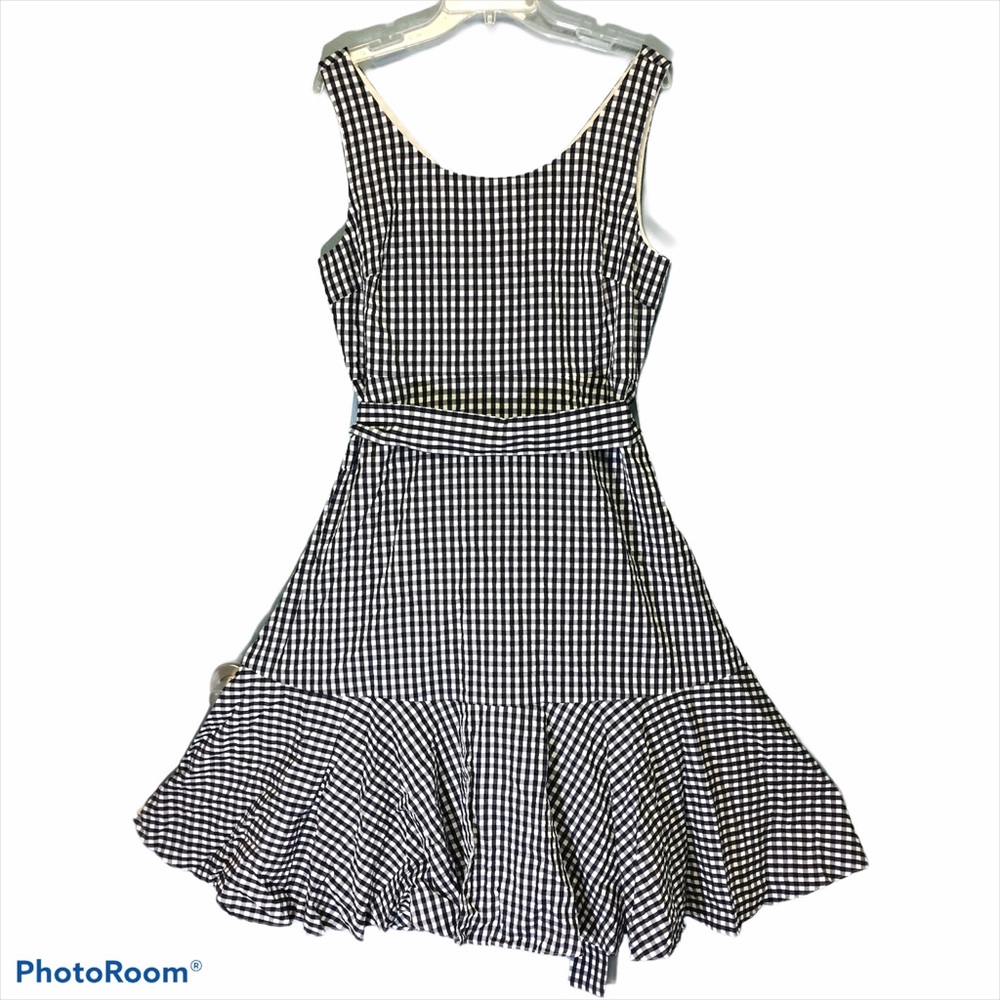 J. Crew Checker Flare Dress 14